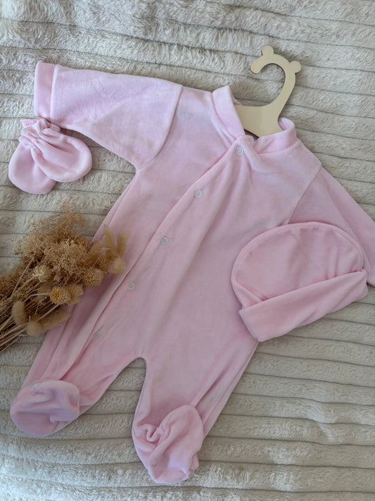 Pyjama 3 pièces velours